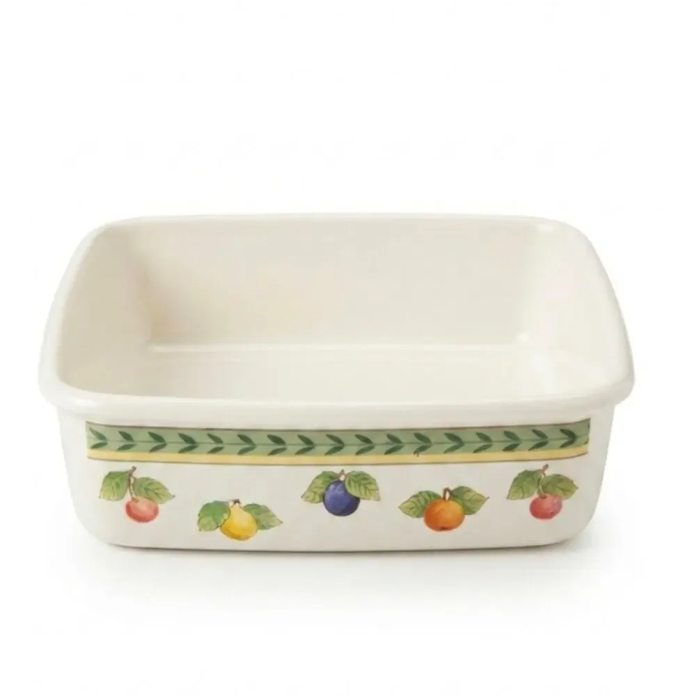 French Garden Fleurence Villeroy & Boch Enamelware Baking Pans Set of 2